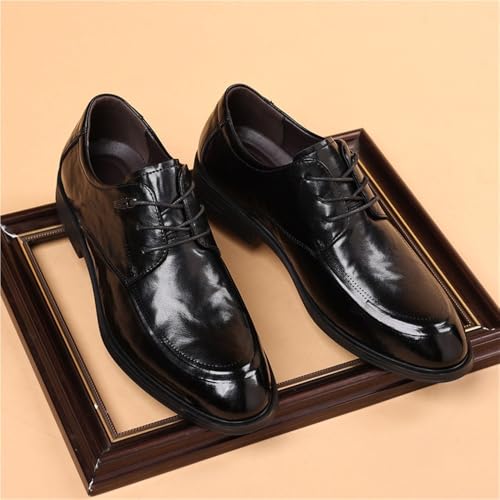 Men's British Style Wedding Dress Shoes Business Formal Oxfords Genuine Leather Lace-Up Office Work Shoes Spring Fall2