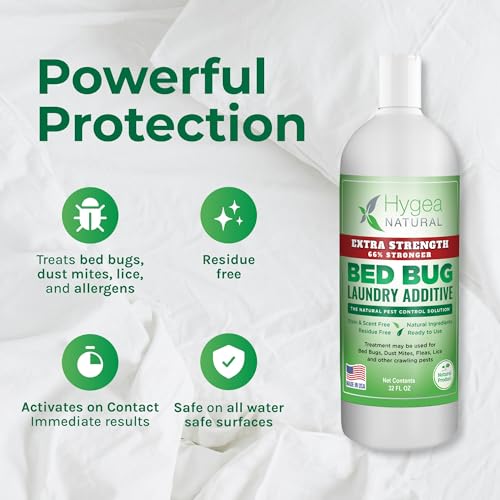 Image of Hygea Natural Extra Strength Bed Bug & Lice Laundry Additive, 1 Gal | Environmentally responsible, odorless, stain-free liquid treatment. Safe for children and pets in any water temperature.