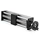 Zeberoxyz 200mm Länge Effektive Reise Dual Optische Achse Manueller Schiebetisch Linear Rail Guide Kugelschraube SFU1605 mit Handrad für Nicht-Standard-Automatisierung,CNC-Ausrüstung Transformation