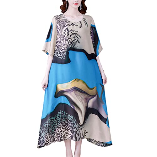Robe longue en soie fluide 4XL qui sublime les courbes rondes