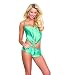 Dreamgirl Women's Satin Charmeuse Tie Front Camisole with Delicate Lace