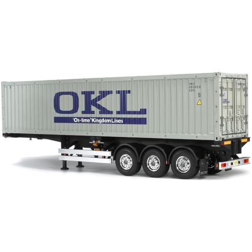 TAMIYA 56377 1:14 RC 40ft Container 3A Remorque OKL – Kit de Construction à Assembler, Camion radiocommandé, Camion, Jouet de Construction, modélisme,...