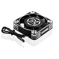 RC Motor Lüfter 40mm 16000RPM 3650 540 550 ESC Motorkühlkörper Brushless Lüfter für 1/12 1/10 1/8 Scale RC Auto (Silber Schwarz)