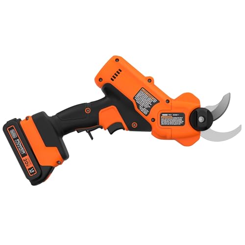 BLACK+DECKER 20V MAX* Cordless Pruner Electric Pruning Shears, Battery and Charger Included, 900 Cuts Per Charge, Electric Pruner, Tool Free Blade Change (BCPR320C1) - image 8
