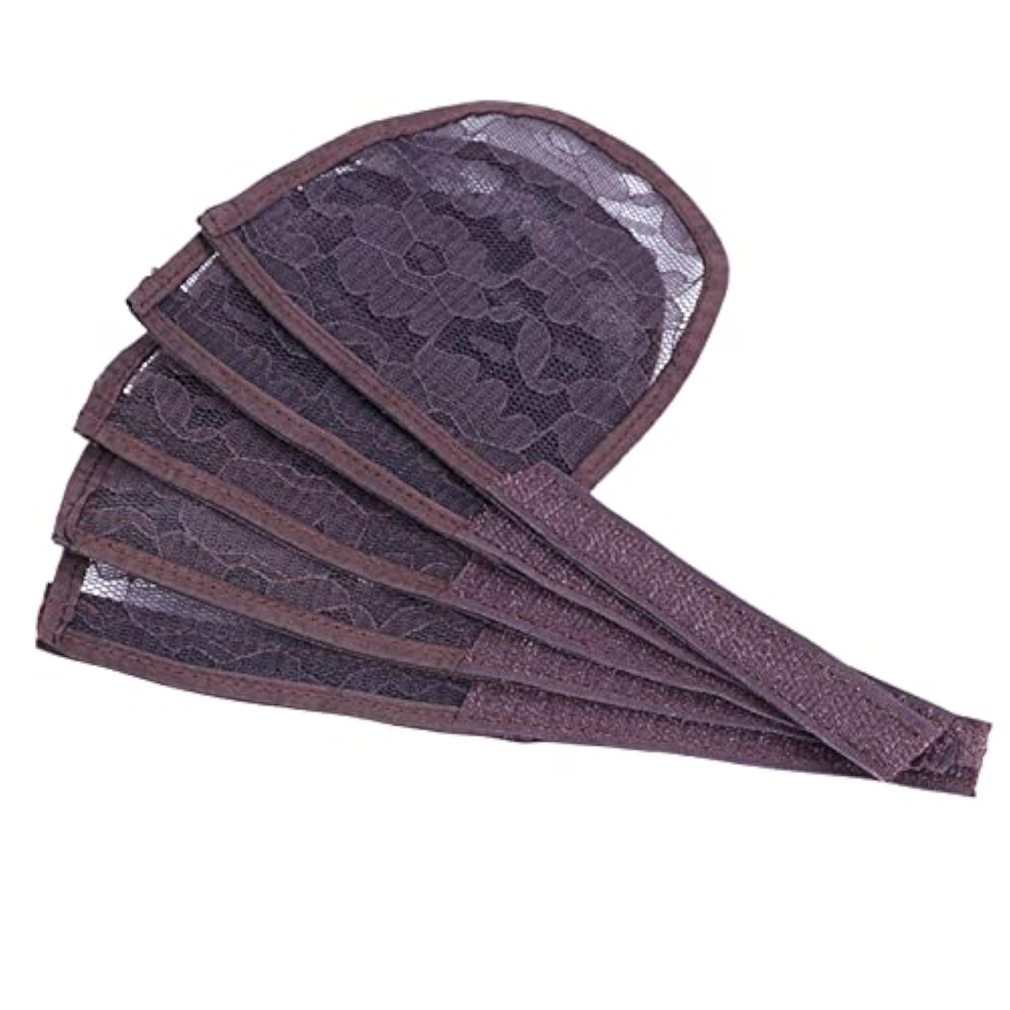 2x5pcs Hair Net for Making Ponytail Weaving Net Wig Caps
