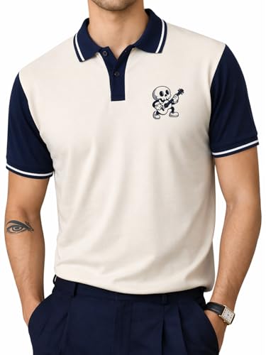 Image of Veirdo Men's Polo T-Shirt - Regular Fit Casual Half Sleeve Collar Tee, Stylish Solid Color Summer Wear, Comfortable Everyday Fashion Top (Sizes S-2XL)