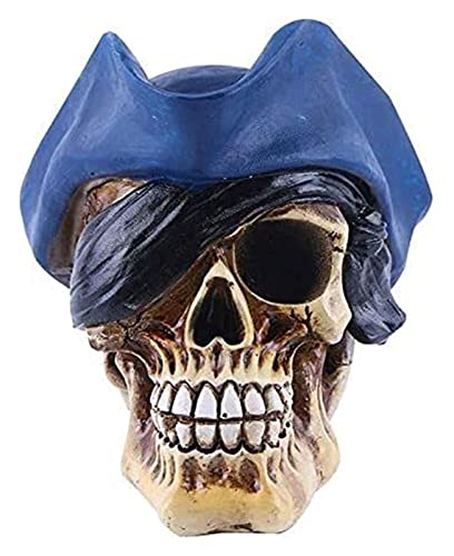 Statue marin crâne avec casquette decoration halloween maison jardin RLKHXBS