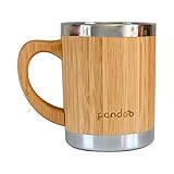 Best Taza de bambú para los hombres - Taza de café de acero inoxidable con capa Review 