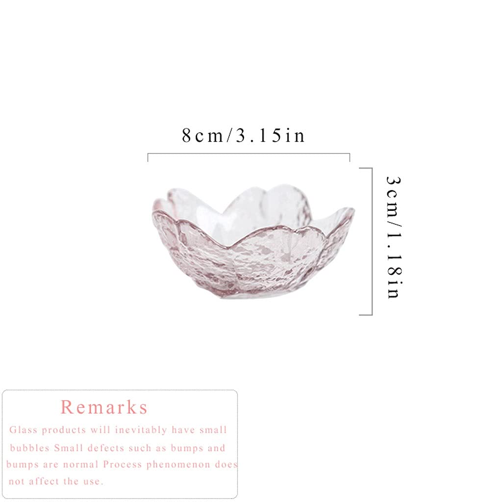 Ciotoline da Snack Piatto di salsa di soia 13 pz rosa Cherry Blossom a forma di mini vetro antipasto piastre immergersi ciotole aceto di aceto piatti piatti salsa in stile giapponese piatto (3.15 poll