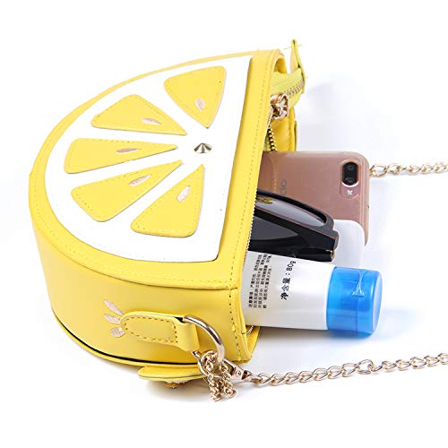 Freie Liebe New Cute Watermelon Lemon Shaped Crossbody Clutch Purse Bag Fruit Style Purse Mini Shoulder Bag4