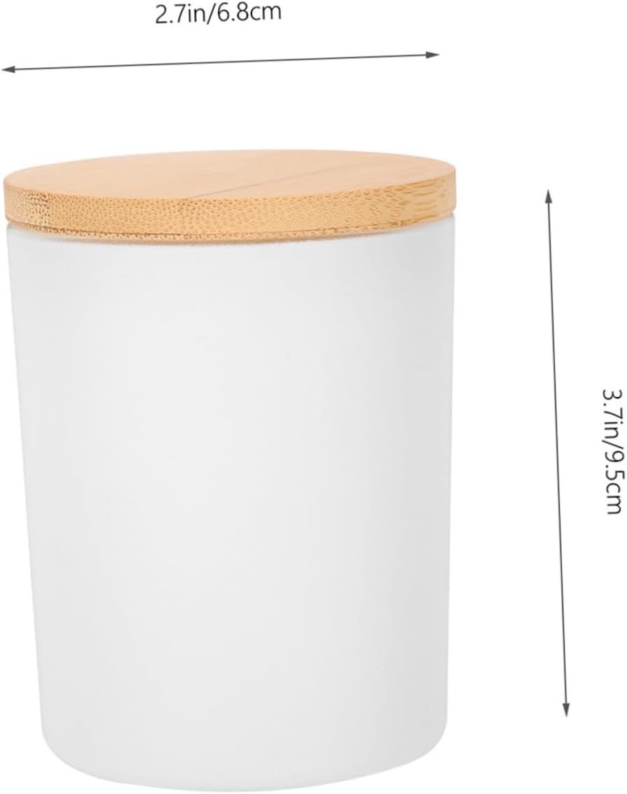 6sets Glass Candle Jars with Lids Empty Storage Containers for Diy Candle Making Aromatherapy and Home Decor