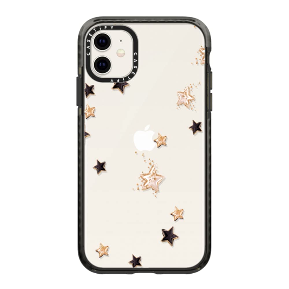 CASETiFY インパクトケース iPhone 11 - New Year Winter Christmas Xmas Valentine Glam Fashion Girl - クリア ブラック