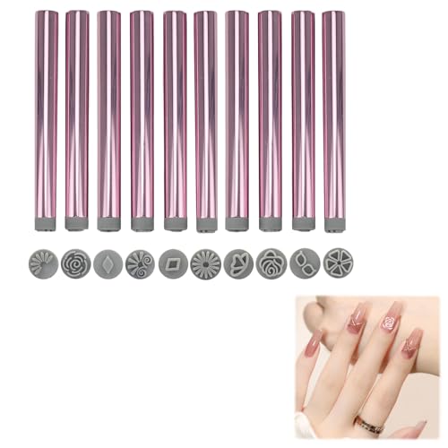 TELAIN Kit De Pluma Para Estampado De Arte De Uñas, 10...