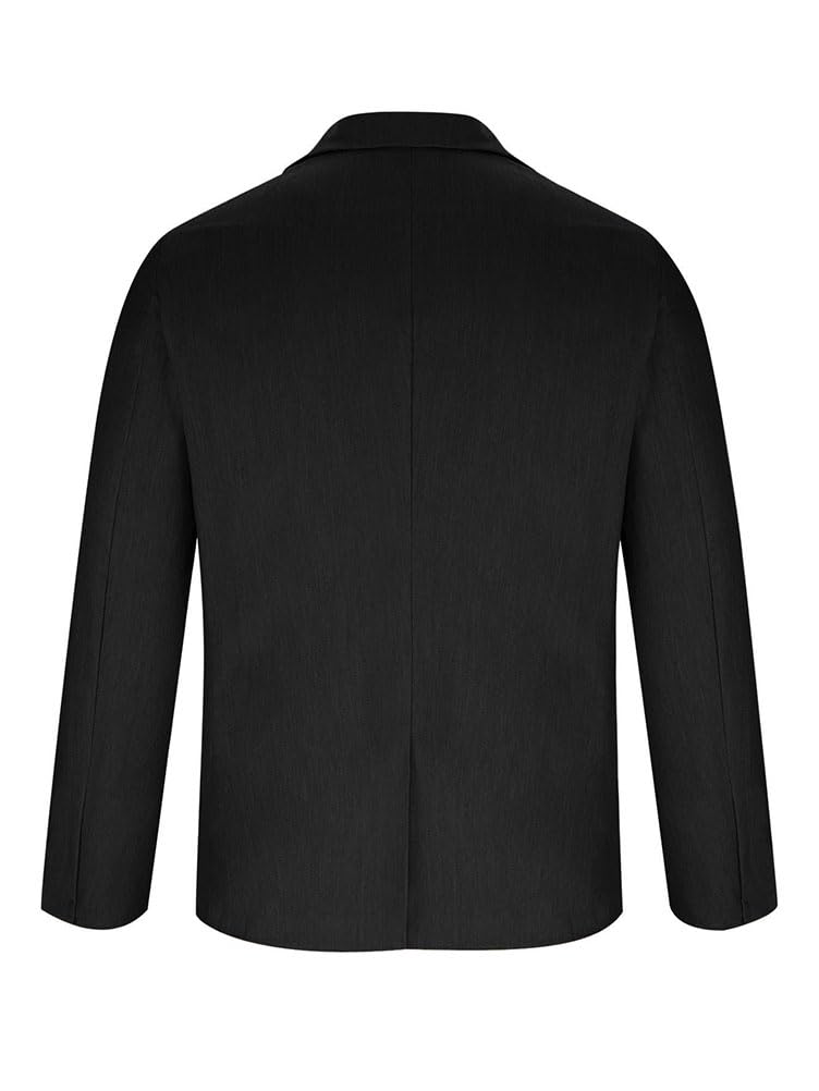 Blazer pour Hommes Décontracté Jacket Blouson Revers Cranté Veste de Costume Slim Fit Un Bouton Travail Veste de Fête Blazer Mariage Business Soirée Manteau