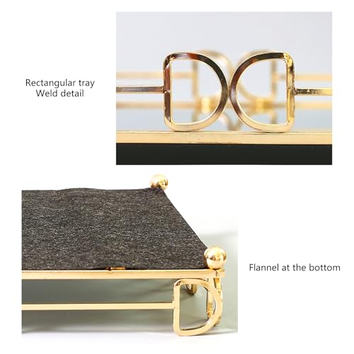 Plateau miroir doré haut de gamme au design rétro chic - 8