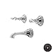 Newport Brass 3-985 Amisa Double Handle Tub Faucet Trim with Metal Lever Handles, Flat Black