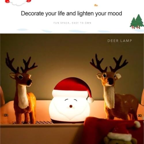 Image of Desidiya Santa Silicone Night Lamp for Kids - Dual Power (USB & Battery) | Soft LED Night Light | Color Changing | Safe Silicone | Christmas Gift & Bedroom Decor