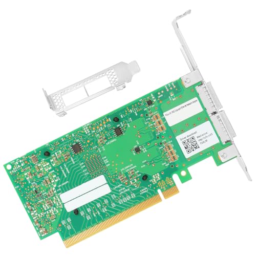 Image of Vogzone 100GbE NIC Card for Mellanox MCX556A-EDAT, PCIe 4.0 x16 100Gb Ethernet NIC with Mellanox ConnectX-5 VPI Chipset, Dual QSFP28 EDR IB Network Card Support RDMA