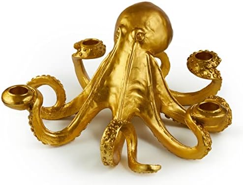 Beauty2Me Octopus Candlestick Holder – Gold Candle Holders for Table Centerpiece – Decorative Octopus Candle Holder for Wedding, Party, Dining Table, Home Decor – Holds 4 Candlesticks, parent