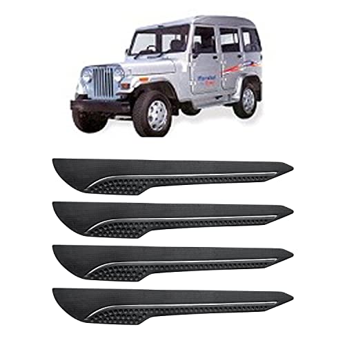 Image of AOSIS-Car Bumper Protector /Bumper Guard for Mahindra Marshal with Single Chrome Stripe (4-Pcs)