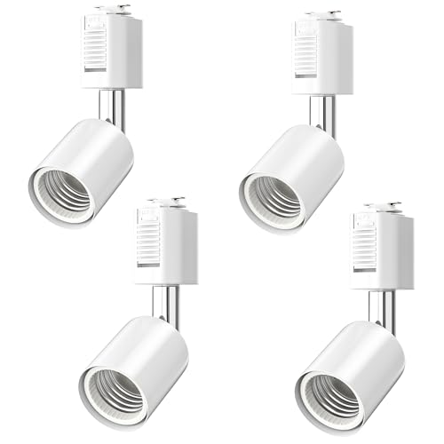 Aiwode ダクトレールライト ダクトレール用スポットライト 配線ダクトレール用器具、E26 白い 4個