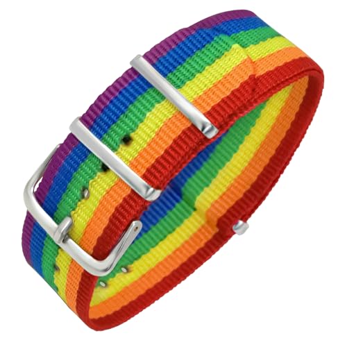 Nanafast LGBT Rainbow Wristband for Women Men - Adjustable Pride Bracelet for Gay Lesbian Bisexual Nonbinary Asexual - LGBTQ Pride Accessories-Rainbow 1pc