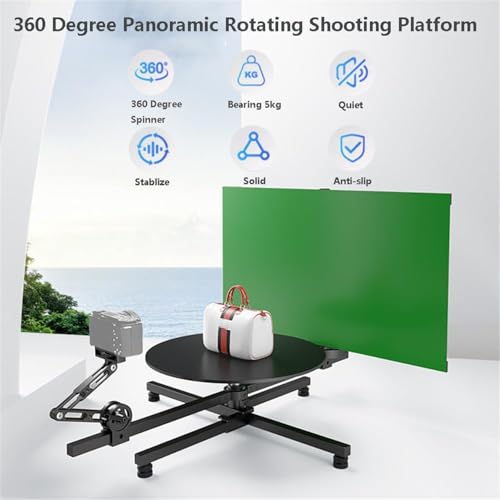 Image of 360 Spinning Camera Rig Video Rotating Platform Professional Video Equipment Panoramic Rotating Shooting Stage with Device Security Lock