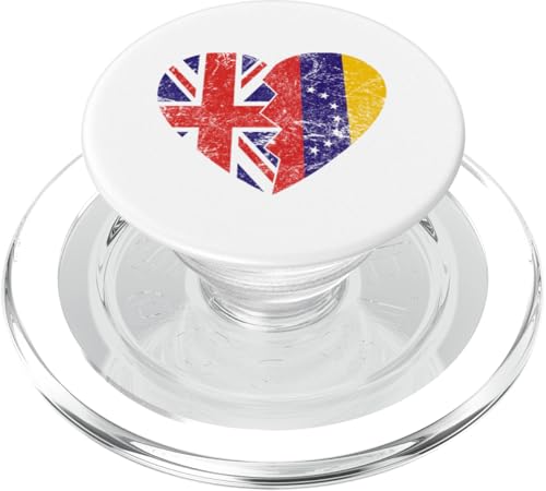 Corazón Banderas Británicas Venezolanas | Reino Unido Venezuela PopSockets PopGrip para MagSafe