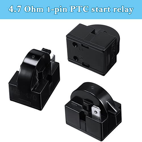 Qp2-4.7 Ptc Starter Relay 1 Pin Refrigerator Starter Relay And 6750C-0005P Refrigerator Overload Protector Compatible With Lg Refrigerator Compressor, 2 Pieces In Total #TOP3