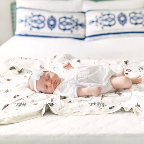 Image of GRSSDER Muslin Cotton Quilt Blanket - Silky Soft and Breathable Baby Blanket Quilt, Oversized Muslin Blankets for Newborns, Toddlers & Kids, 6 Layers Reversible Design for All Seasons, 40 inch x 50 inch