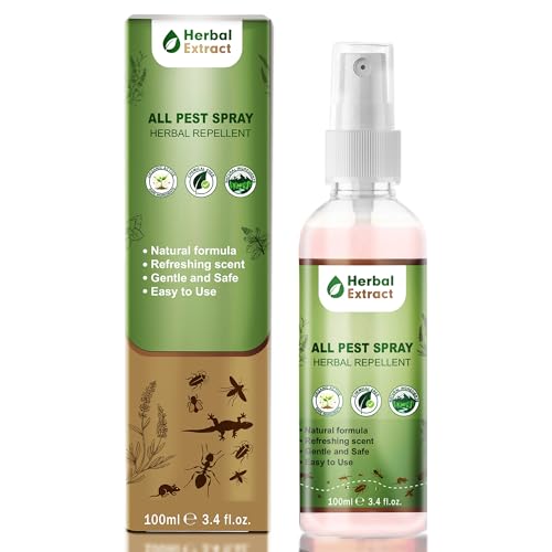 Herbal Extract 100% Herbal All-in-One Pest Repellent Spray | Works on Mosquitoes, Cockroaches, Lizards, Ants & Flying Insects | Natural, Chemical-Free, Baby & Pet Safe | 100ml