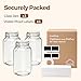 ComSaf Airtight Glass Jars with Lids 0.6 Gallon Set of 3, Food Storage Canister Square-Storage Container with Clear Preserving Seal Wire Clip Fastening for Kitchen Canning Flour, Cereal, Pasta, Bean