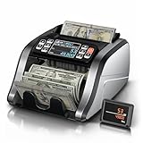 Aneken N60 Money Counter Machine Mixed Denominations, Cash Counter with 3.5” HD Dual TFT Display, UV/MG/IR/DD Counterfeit Detection, Printer-Ready Bill Counting Machine for Business, Upgraded Version