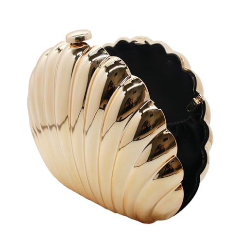 Image of Women Acrylic Clutch Purse Novelty Metallic Evening Bag for Party | Acrylic Construction with Metallic Shine and Sculptural Design, Ideal for Weddings, Parties and Formal Events