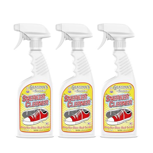 Image of Grandma's Secret Sneaker Cleaner - Shoe Cleaner for Rubber, Canvas and Leather - Stain Remover Spray Removes Dirt, Grime and Grass - Sneakers Cleaner for Outdoor Shoes, Slippers and Moccasins - 16 oz