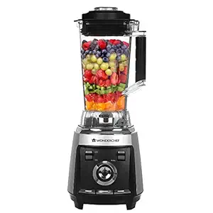 Wonderchef Regalia Professional Power Blender with Pulse Function| 3-in-1 Mixer,Blender,Grinder | 1200 Watt Full Copper Motor| Unbreakable 2 Litre Jar| Commercial Heavy Duty Blender with Stainless Steel Aircraft Grade Blades| 2 Year Warranty| Black