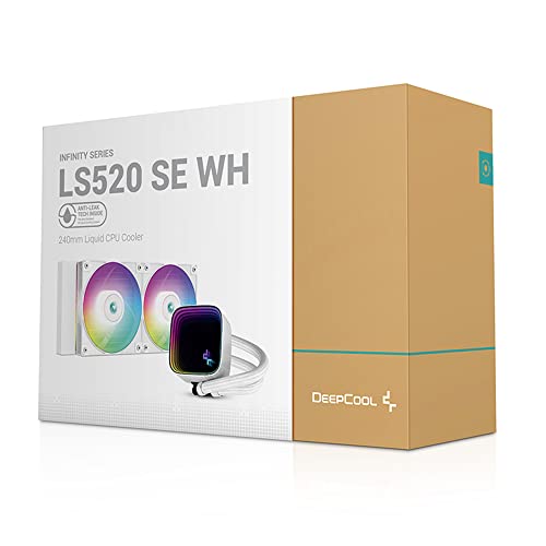 Image of Deepcool LS520 SE 240 mm ARGB Liquid CPU Cooler /AIO | Support Intel - LGA1700 /1200 /1151 /1150 /1155 and AMD - AM5 /AM4 - R-LS520-WHAMMM-G-1 (White)