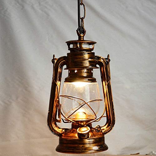 Lámpara de queroseno retro para sustituir focos modernos por luz cálida vintage en comedores