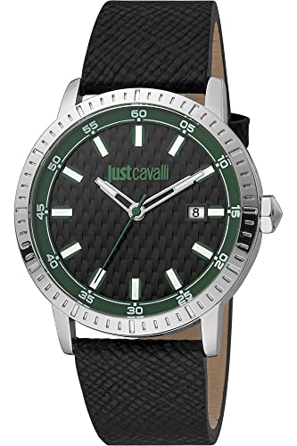 Just Cavalli Orologio Analogico al Quarzo Uomo con Cinturino in Pelle JC1G216L0025