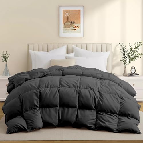 Image of PURE ECO 600 GSM Down Alternative Comforter for Single Size (60 inchX90 inch) - 600 GSM Heavy Winter Comforter /Rajai /Duvet /Blanket Microfiber Super Soft Fluffy for Winter Single Size - Dark Grey Color