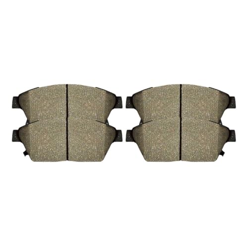 Disc Brake Pad Kit for Chevy Cruze 1.4L/1.8L 2011-2015, Sonic 1.4L/1.8L 2012-2017, Trax 1.4L 2014-2015 – 4pcs Front Black Ceramic Slotted Pads, Left & Right Side