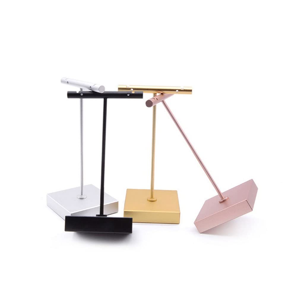 Espositore per Orecchini a Forma di T - Espositore per Orecchini con Base Esagonale - Elegante espositore per Gioielli e Biglietti da Visita Nero per Uso Domestico e Commerciale