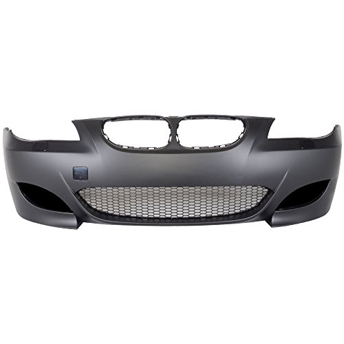 Front Bumper Conversion Compatible With 2008-2010 BMW E60 5-Series, M5 Style PP Black Bumper Cover Conversion Bodykit by IKON MOTORSPORTS, 2009