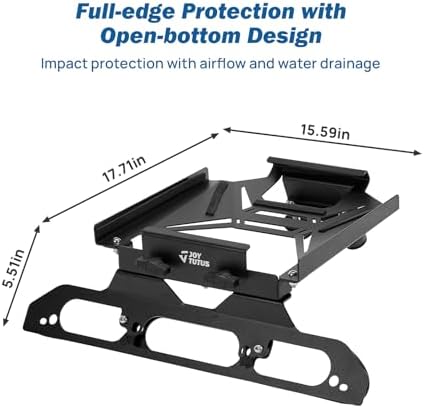 JOYTUTUS Aluminum Mount Compatible with Starlink Mini for F-150 (2015+) Drill-Free Cab Installatio for F-250-F-550 (2017+) Black - 5
