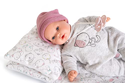 Antonio Juan Kika-Puppe, 27 cm, weint ohne Sauger, Rosa