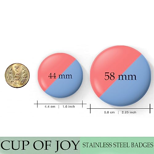 Image of Cup of Joy Mom /mother to Be and Dad /father to Be Round Pin Badge for Boy or Girl, Welcome Baby, Baby Girl, Baby Boy, Party Wearable Metal Badge Party Decoration () (()