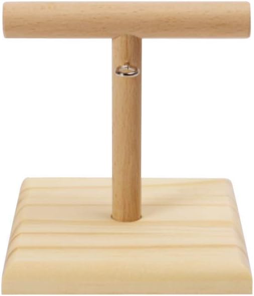 sleeri Bird Table Perch Stand Wooden, Wood Small Birds Tabletop T Stand Perch, Small Size, Parrot Perch Bird Stand T Perch for Small…