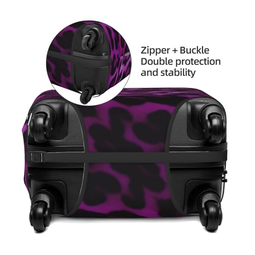 Luggage Cover Purple Leopard Travel Luggage Covers Thicker Elastic Suitcase Cover Dustproof Baggage Cover Scratch-Resistant Suitcase Cover Protector Fit 18-32 Inch Luggage Small3