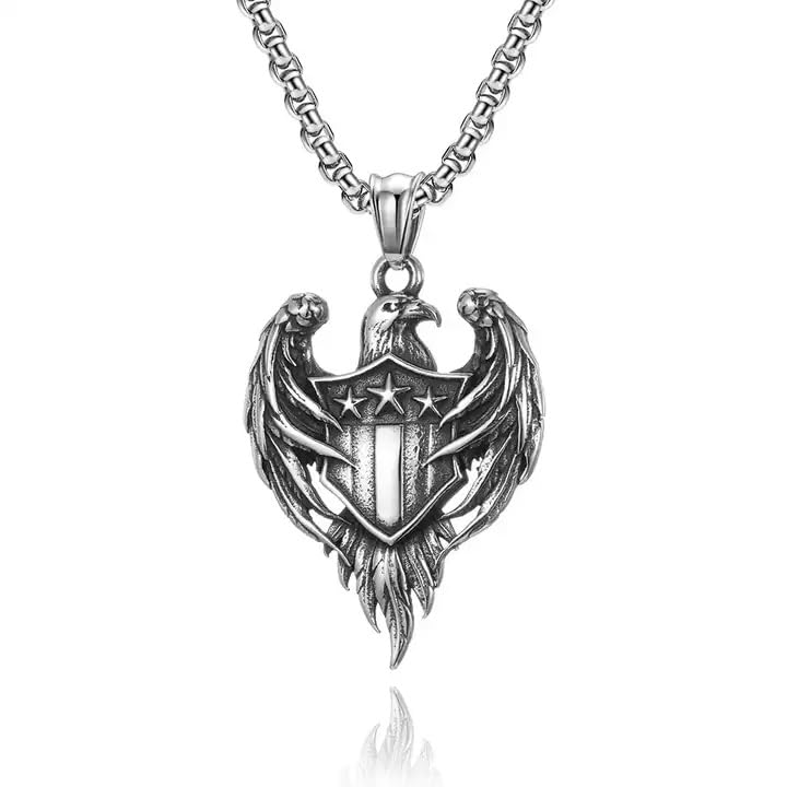 Amaal Pendant for Men Eagle Black Silver chain for men Boys boyfriend gents locket Necklace for men Boy girls Women Stainless Steel neck chain lockets mens chains fashion Long Stylish Birthday A87 (B0CNZXZ6QP) Amazon Price History, Amazon Price Tracker