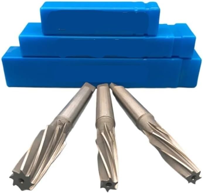 1: 10 Spiral Groove Taper Machine Reamer HSS Taper Shank Reamer 8-46mm, Used for Cutting and Grinding Holes(Model 34)